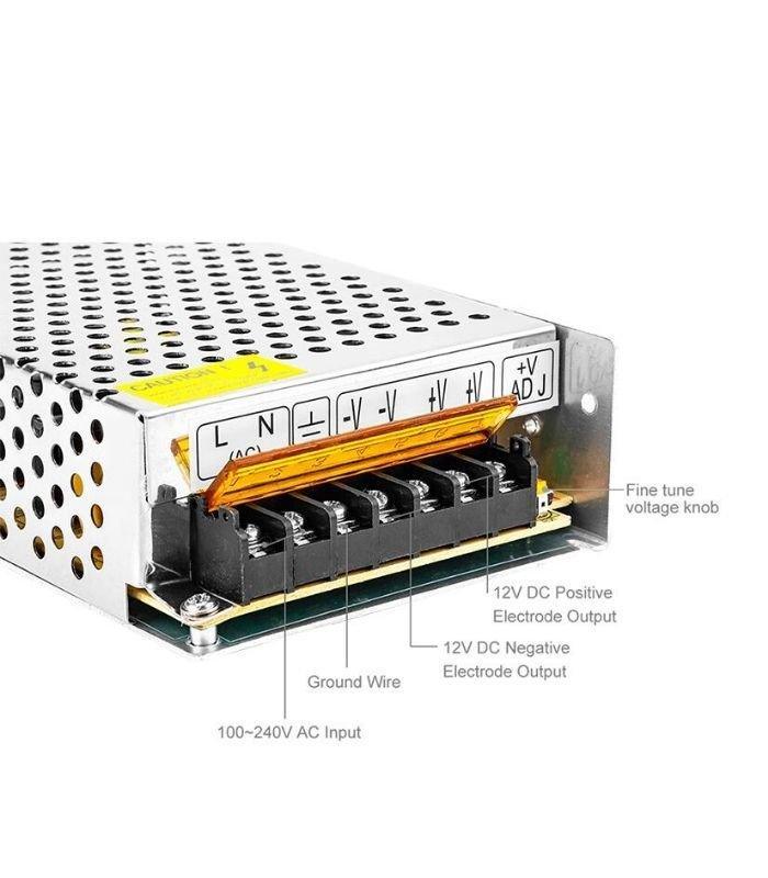 DC12V 60W Switch LED Power Supply Transformer IP20 Non-Waterproof - UK LED Lights