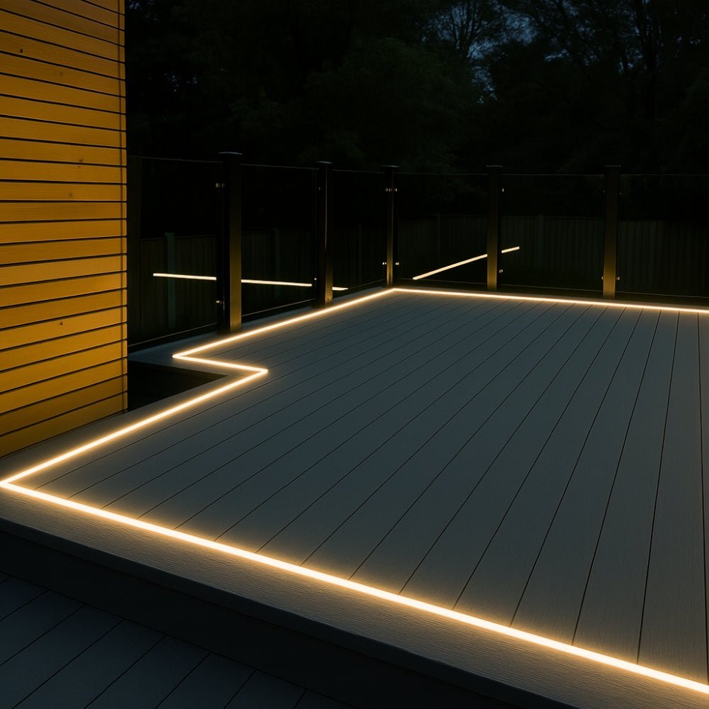 Decking LED Light Warm White Neon Flex 2700K 24V 6x12mm IP67 Waterproof Cut Anywhere - House of LEDS