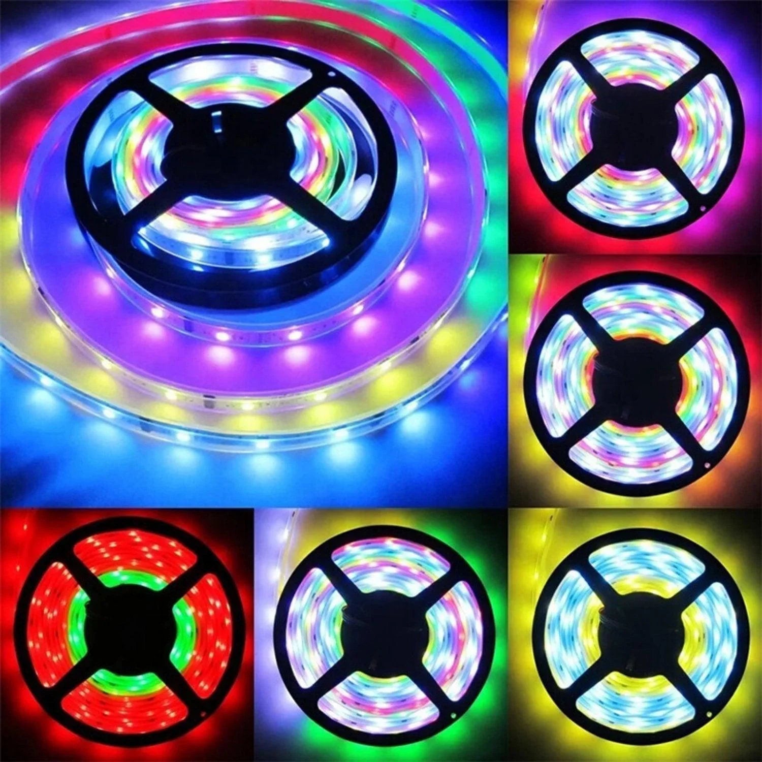 Digital Pixel RGB Strip 12V WS2811 Addressable 5050 60LED/m IP20 5 Metre - UK LED Lights