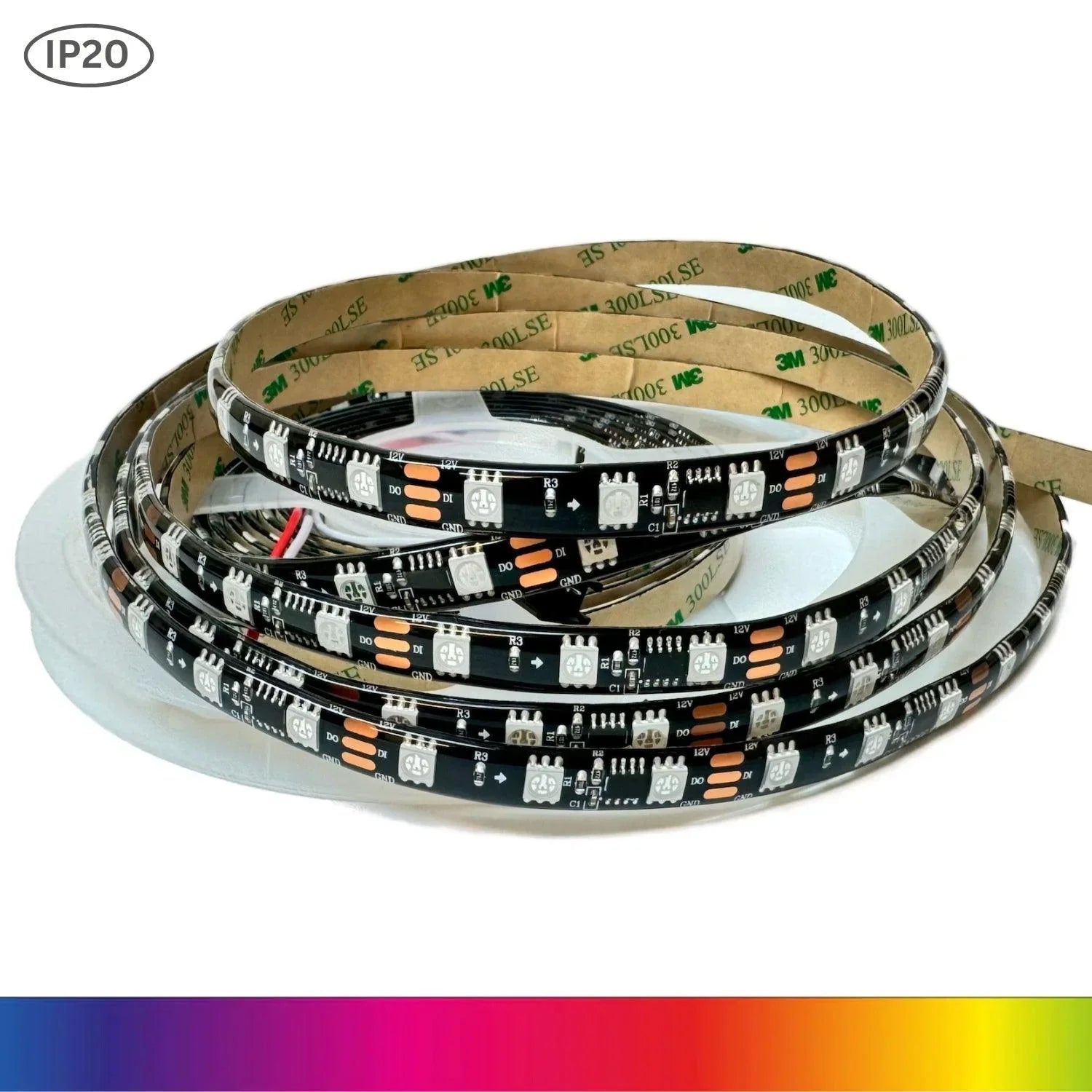 Digital Pixel RGB Strip 12V WS2811 Addressable 5050 60LED/m IP20 5 Metre - UK LED Lights