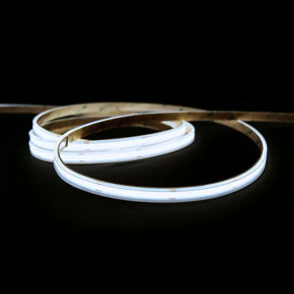 extra long Cool White 6000K COB LED Strip 48V 480LEDs/m IP67 Waterproof 30m Run