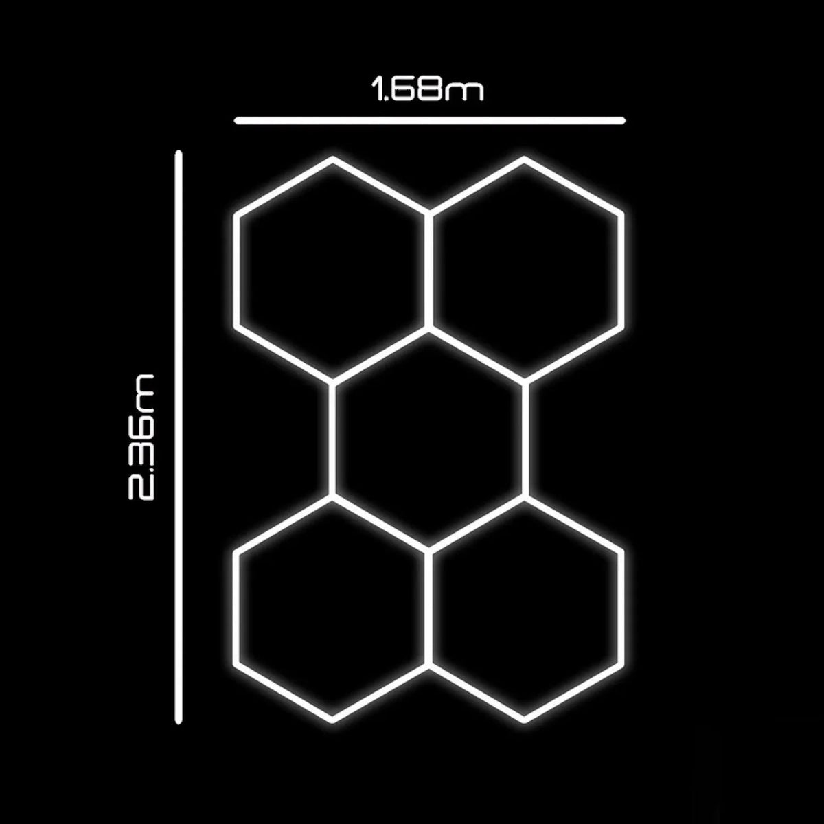 Hexagrid LED Hexagon Ultrabright 6500k LED Hex Lights - 5 Hex Grid System - UK LED Lights