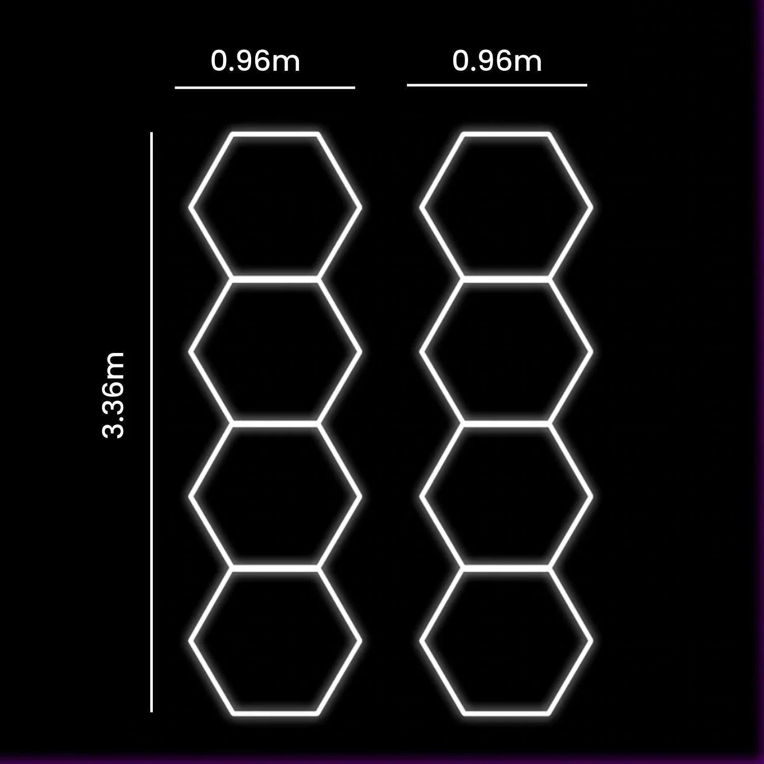 Hexagrid LED Hexagon Ultrabright 6500k LED Hex Lights - 8 Hex Grid System - UK LED Lights