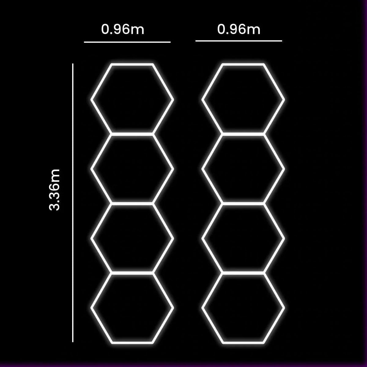 Hexagrid LED Hexagon Ultrabright 6500k LED Hex Lights - 8 Hex Grid System - UK LED Lights