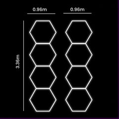 Hexagrid LED Hexagon Ultrabright 6500k LED Hex Lights - 8 Hex Grid System - UK LED Lights