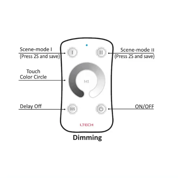 Led Dim L Tech LED Mini RF DIM - M1/M3-3A Touch Remote Controller Dimmer Recei ...