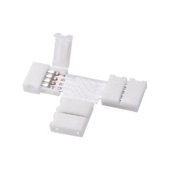 LED Strip Accessories 5pcs T-Shape PCB RGB Connectors 4 pin 10mm - UK LED Lights