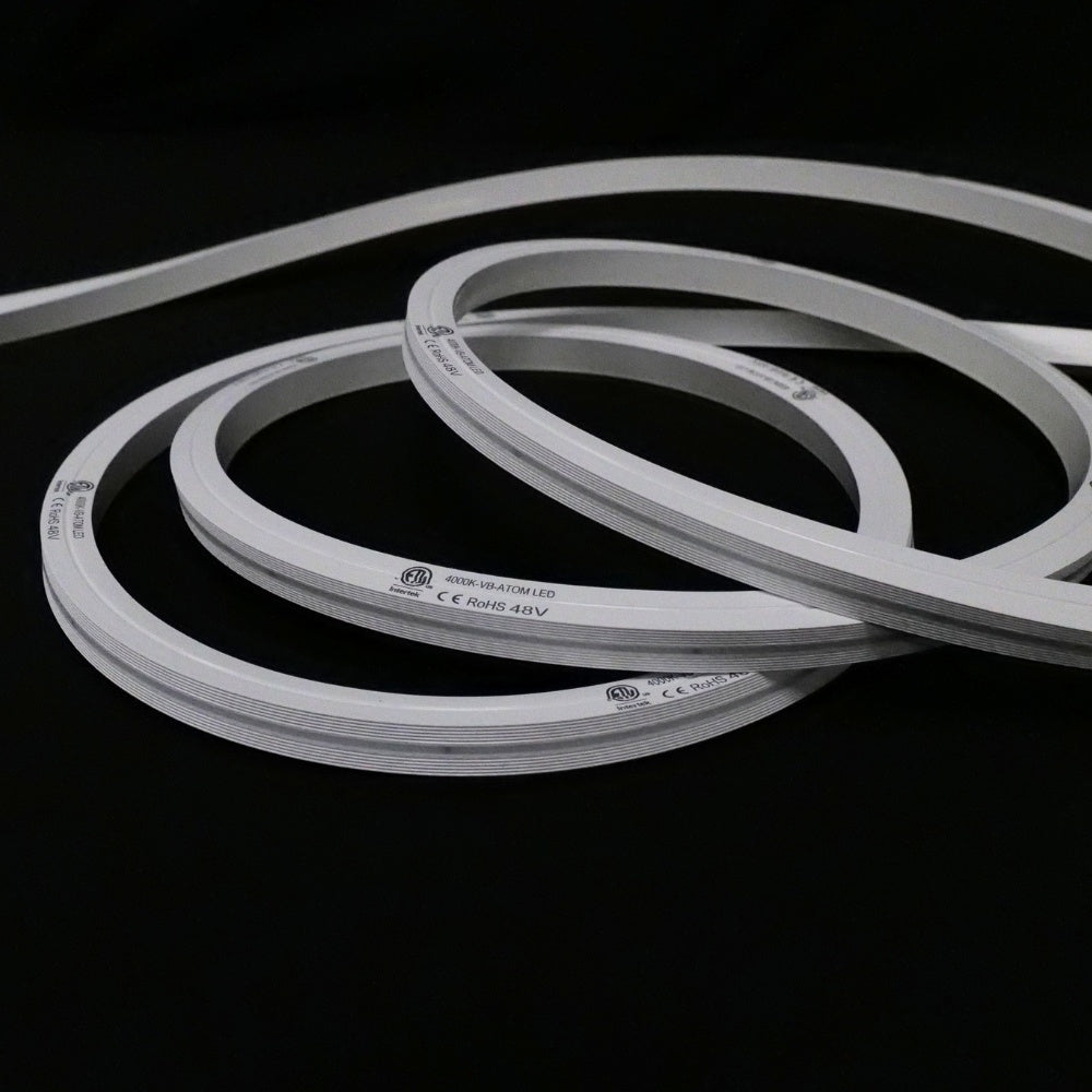 48V vertical bend neon flex coil, 6000K cool white, 8.33cm cut points, IP67