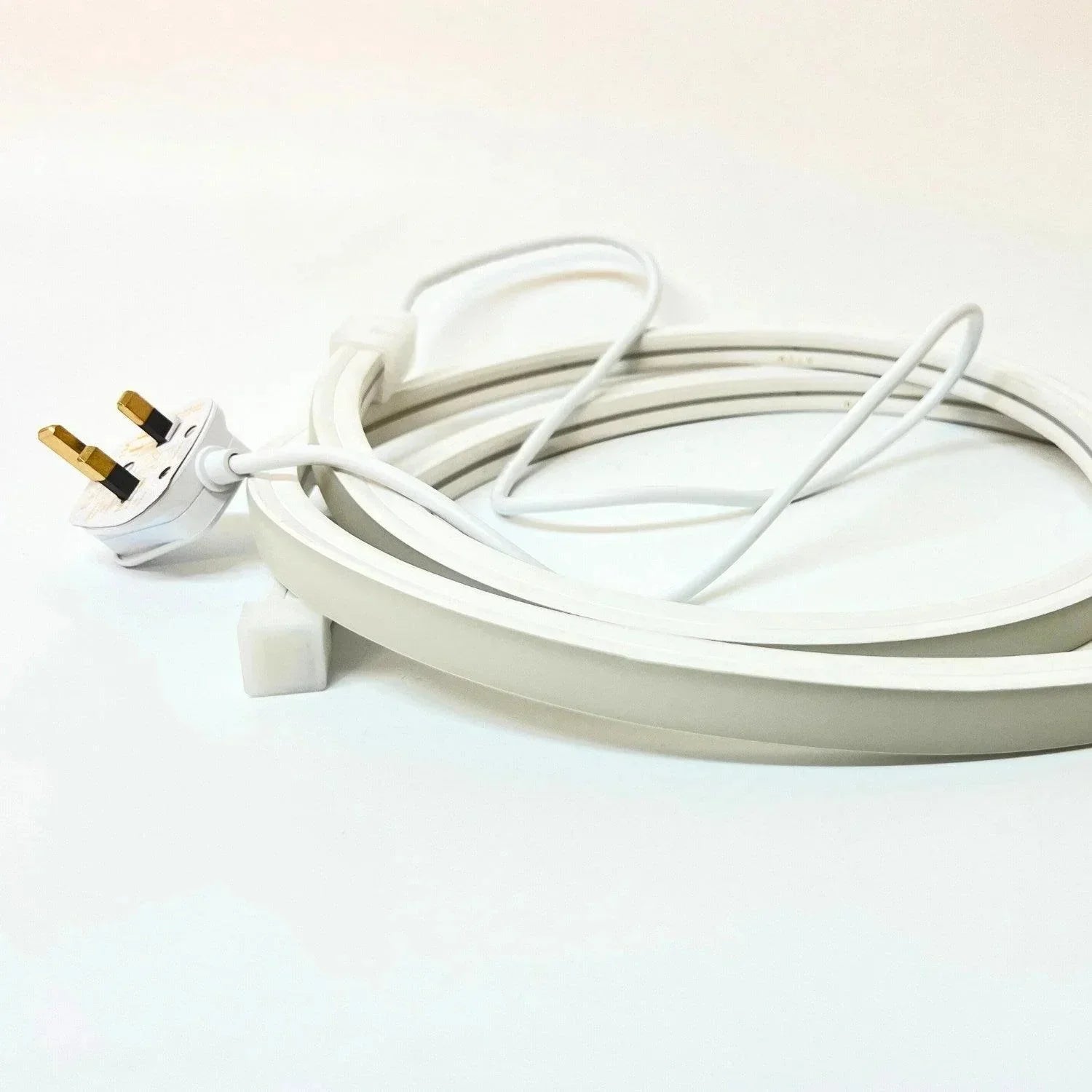 Natural White Neon Flex 4000K 16x16mm 220V 240V Top Bend IP65 10cm Cut with UK Plug - ATOM LED