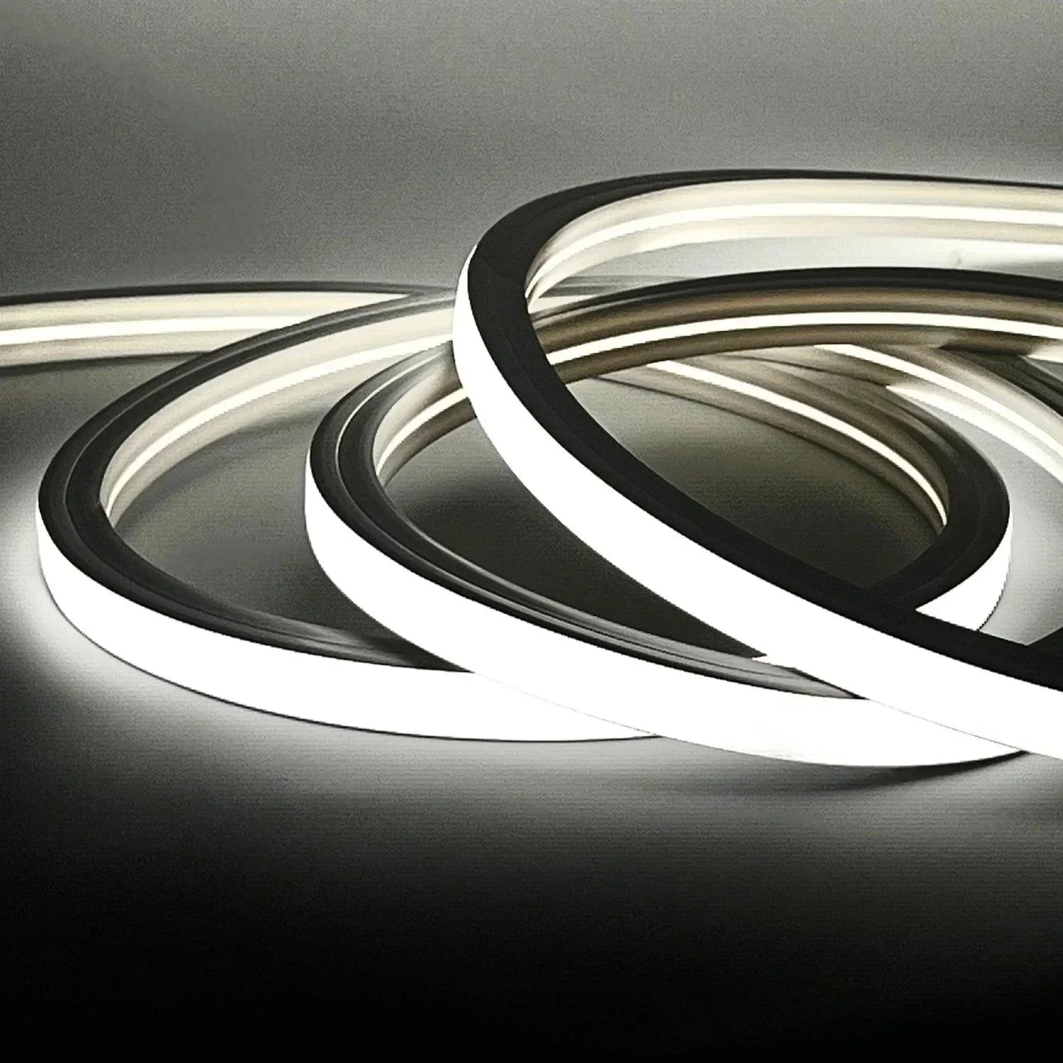 Cool White LED Neon Flex 6000K 16x16mm 220V 240V Top Bending 20cm Cutting IP65 with UK Plug - ATOM LED