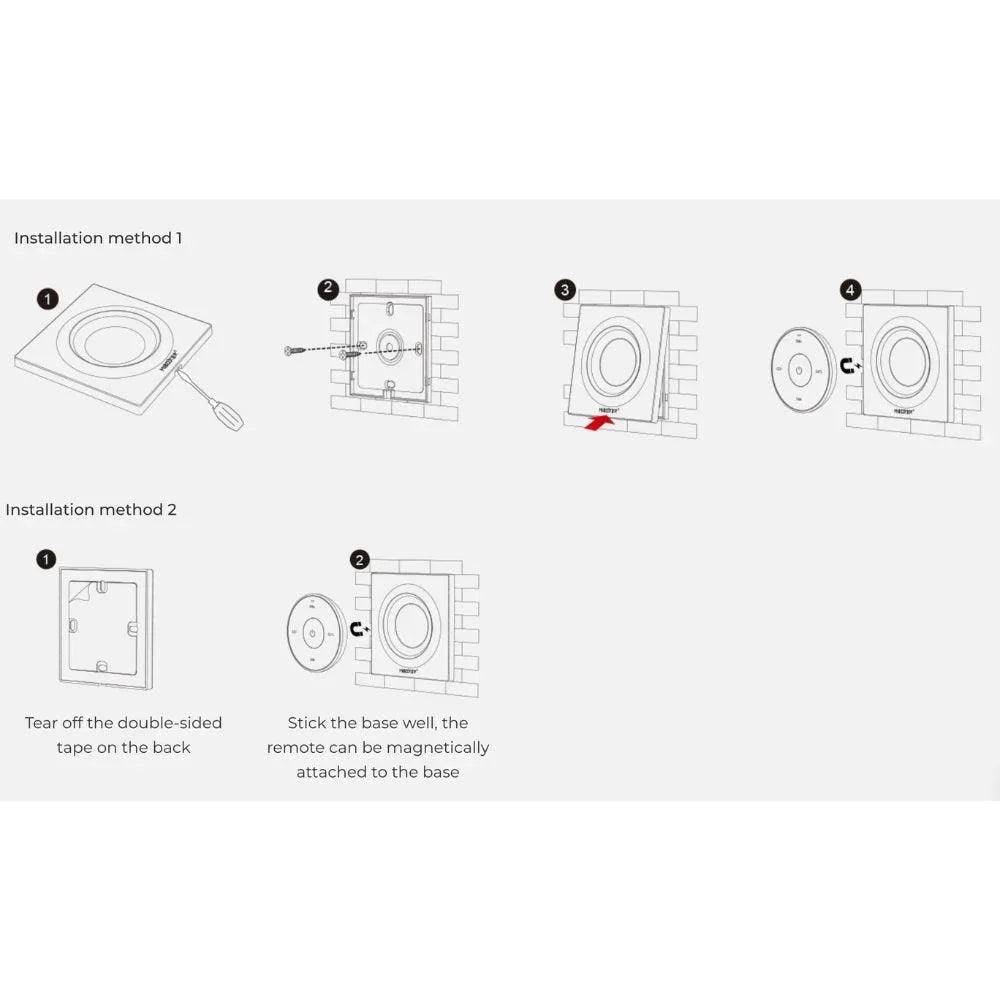 Miboxer K2 Mini Remote (2.4GHz) CCT Bulbs and Controllers White