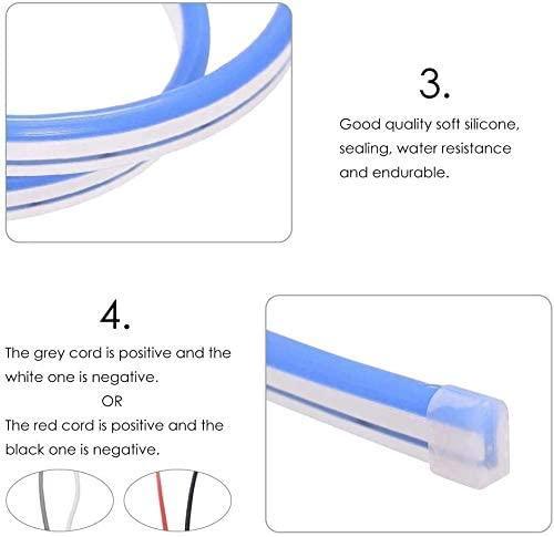 Mini Blue LED Neon Flex DC 12V 6x12mm 120LED/m IP65 Waterproof 2.5cm Cut - UK LED Lights