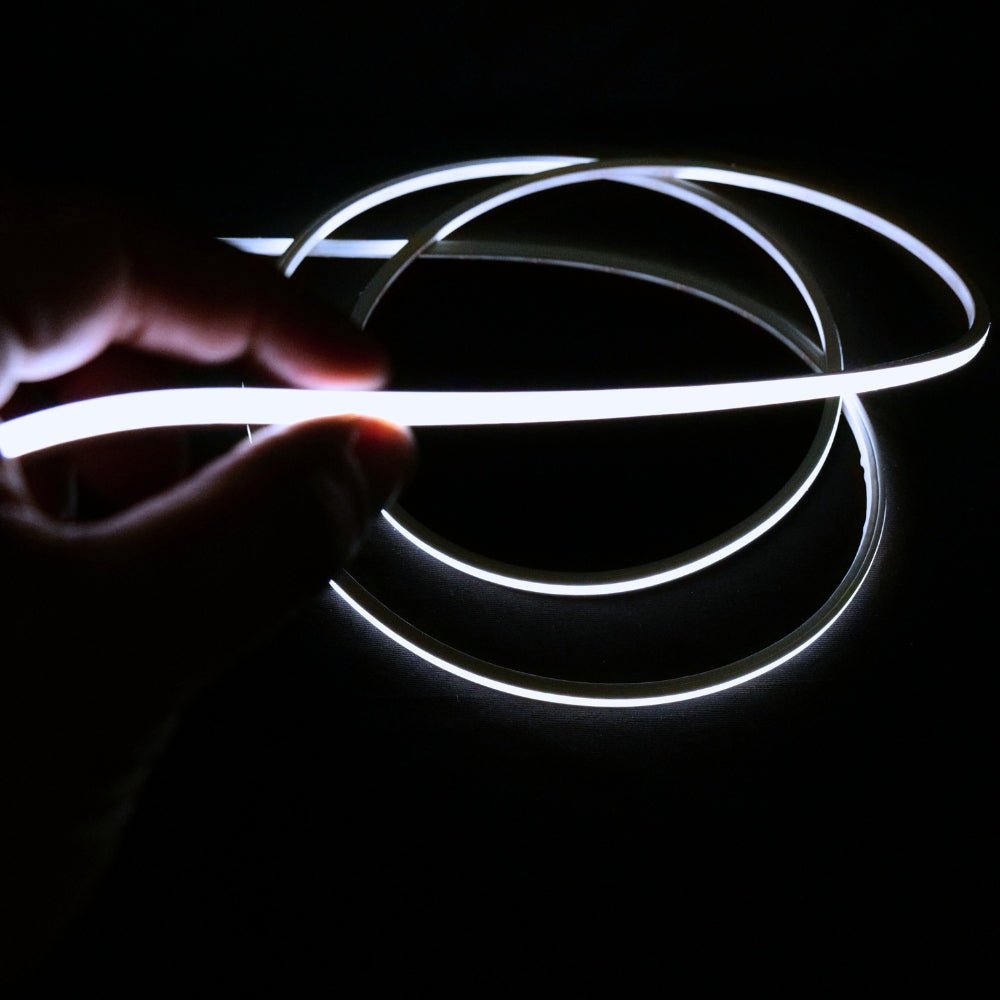 Mini Cool White Neon Flex 6000K 24V Top Bend 4.5x4.5mm IP65 Waterproof 240LEDs/m - House of LEDS