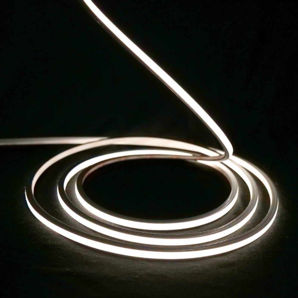 Mini Natural White Neon Flex 4000K 24V Top Bend 4.5x4.5mm IP65 Waterproof 240LEDs/m - House of LEDS