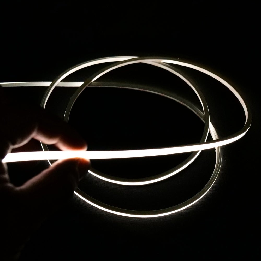 Mini Natural White Neon Flex 4000K 24V Top Bend 4.5x4.5mm IP65 Waterproof 240LEDs/m - House of LEDS