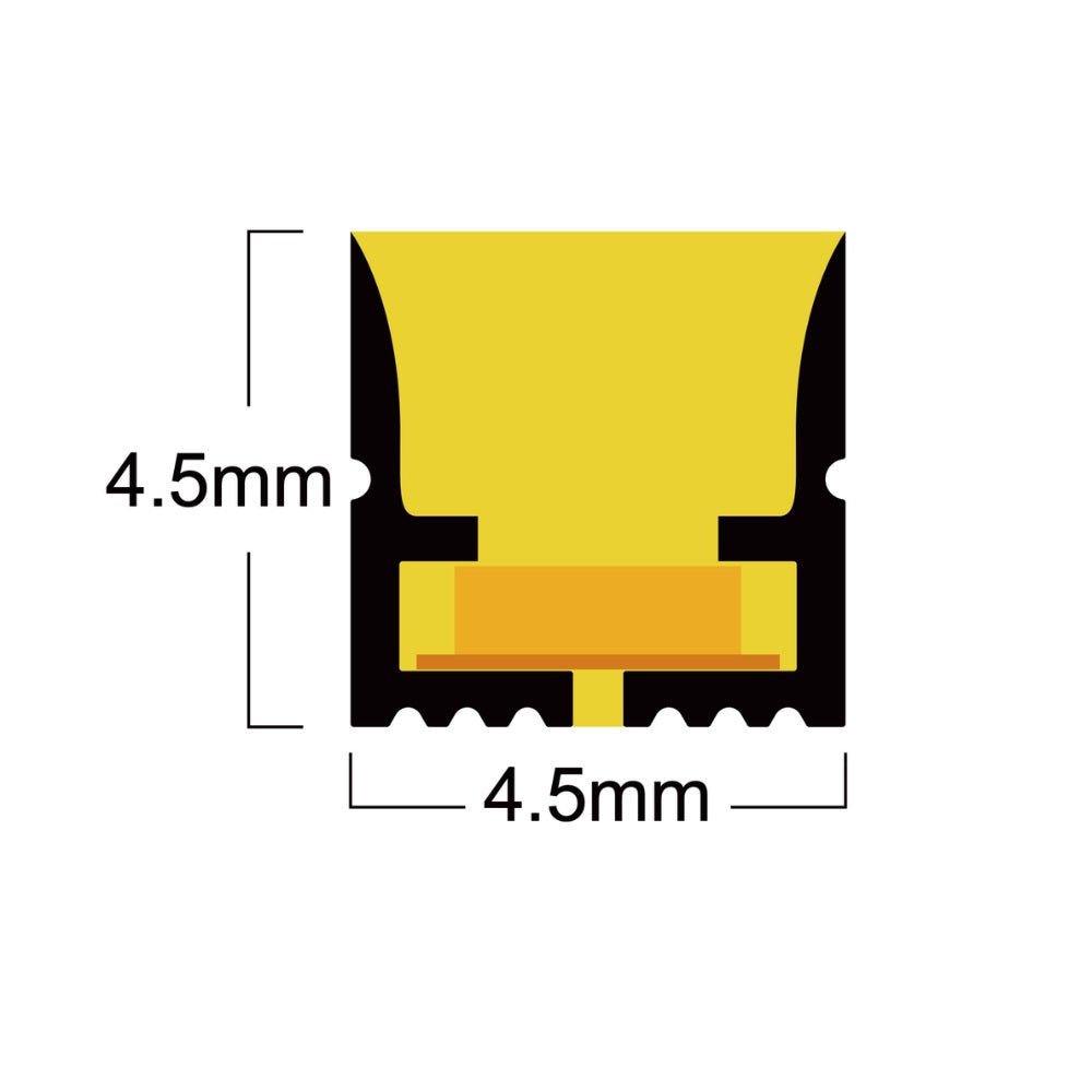 Mini Warm White Neon Flex 2700K 24V Top Bend 4.5x4.5mm IP65 Waterproof 240LEDs/m - House of LEDS