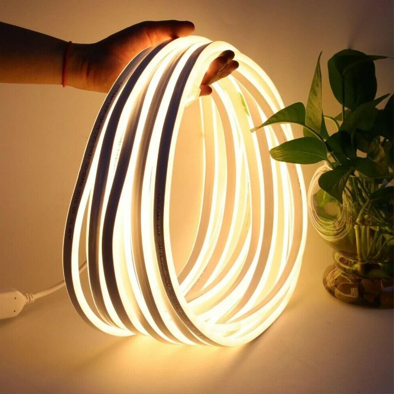 Mini Warm White Neon Flex 3000K 12V 6x12mm 120LEDs/m IP65 2.5cm Cut - UK LED Lights