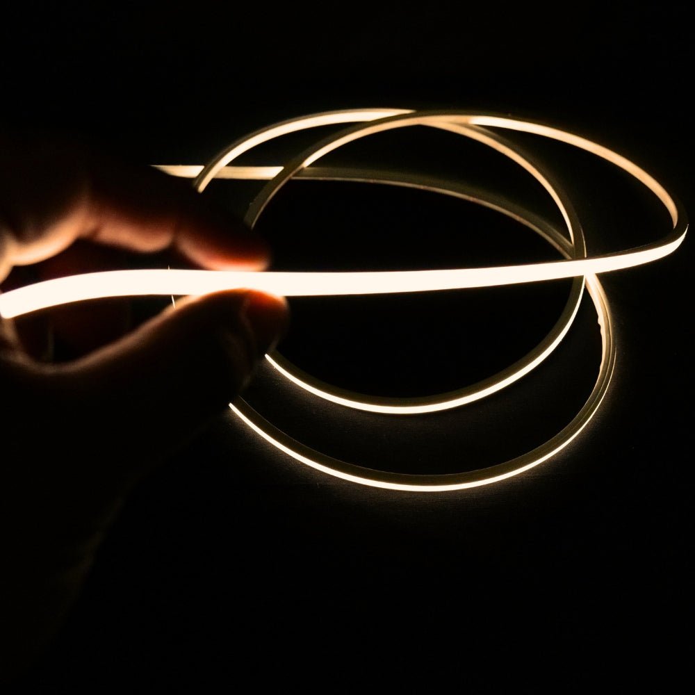 Mini Warm White Neon Flex 3000K 24V Top Bend 4.5x4.5mm IP65 Waterproof 240LEDs/m - House of LEDS