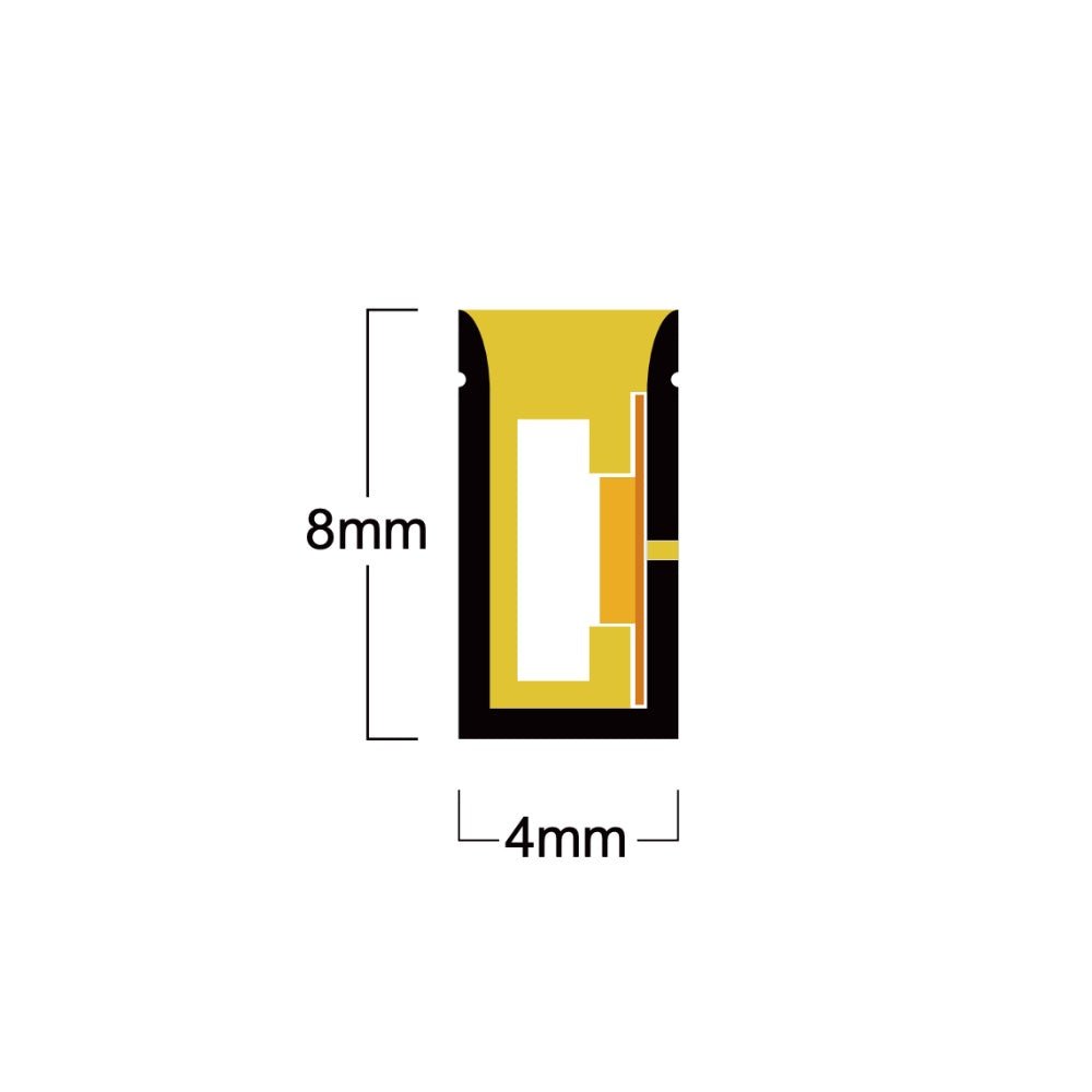 Mini Warm White Neon Flex 3000K 4x8mm IP65 Waterproof 168 LEDs/m - House of LEDS