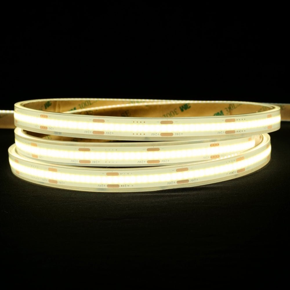 Natural White 4000K COB LED Strip 24V 384 LEDs/m IP68 Waterproof - House of LEDS