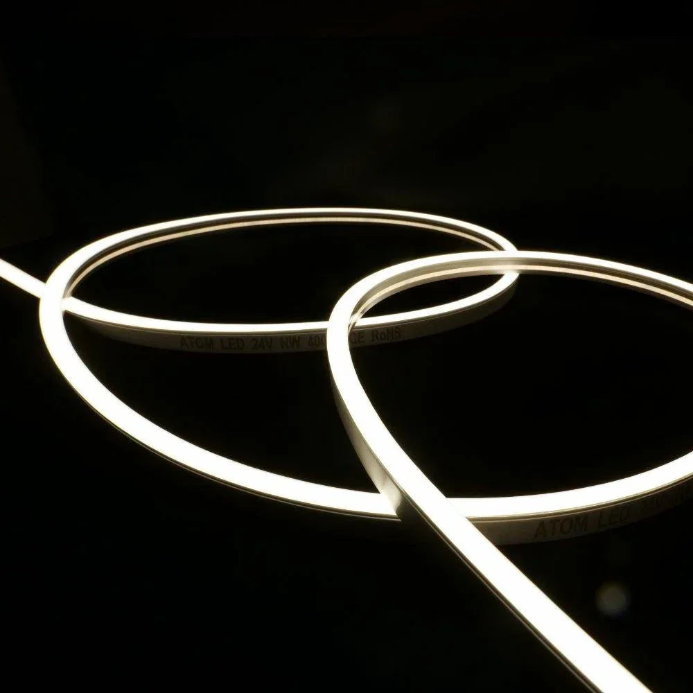 Extra Long Decking Natural White LED Neon Flex 4000K 48V 6x12mm IP67 Outdoor 40m Driveway | UK LED Lights
