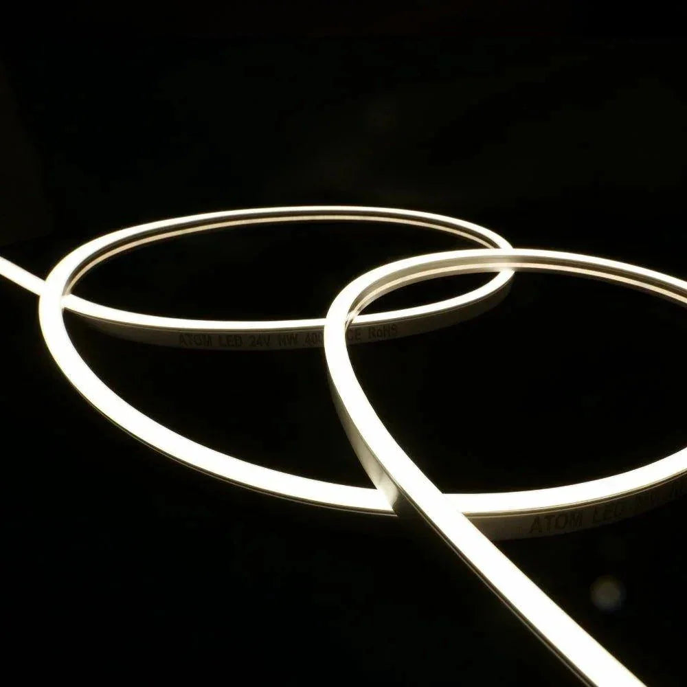 Decking Natural White LED Neon Flex 4000K 24V 6x12mm IP67 Waterproof 1cm Cut 15m | UK LED Lights