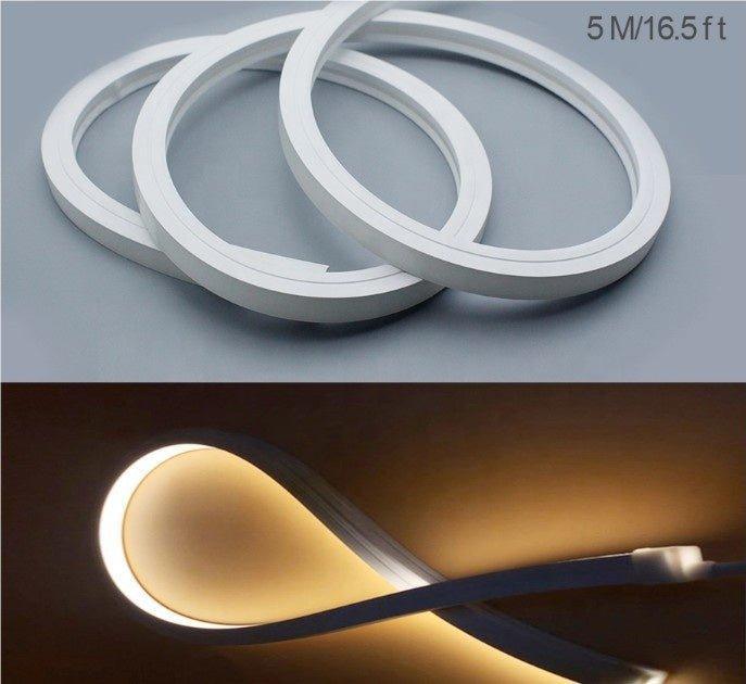Natural White Neon Flex 4000K DC 48V 16x16mm Top Bend IP65 Waterproof 10cm Cut - UK LED Lights