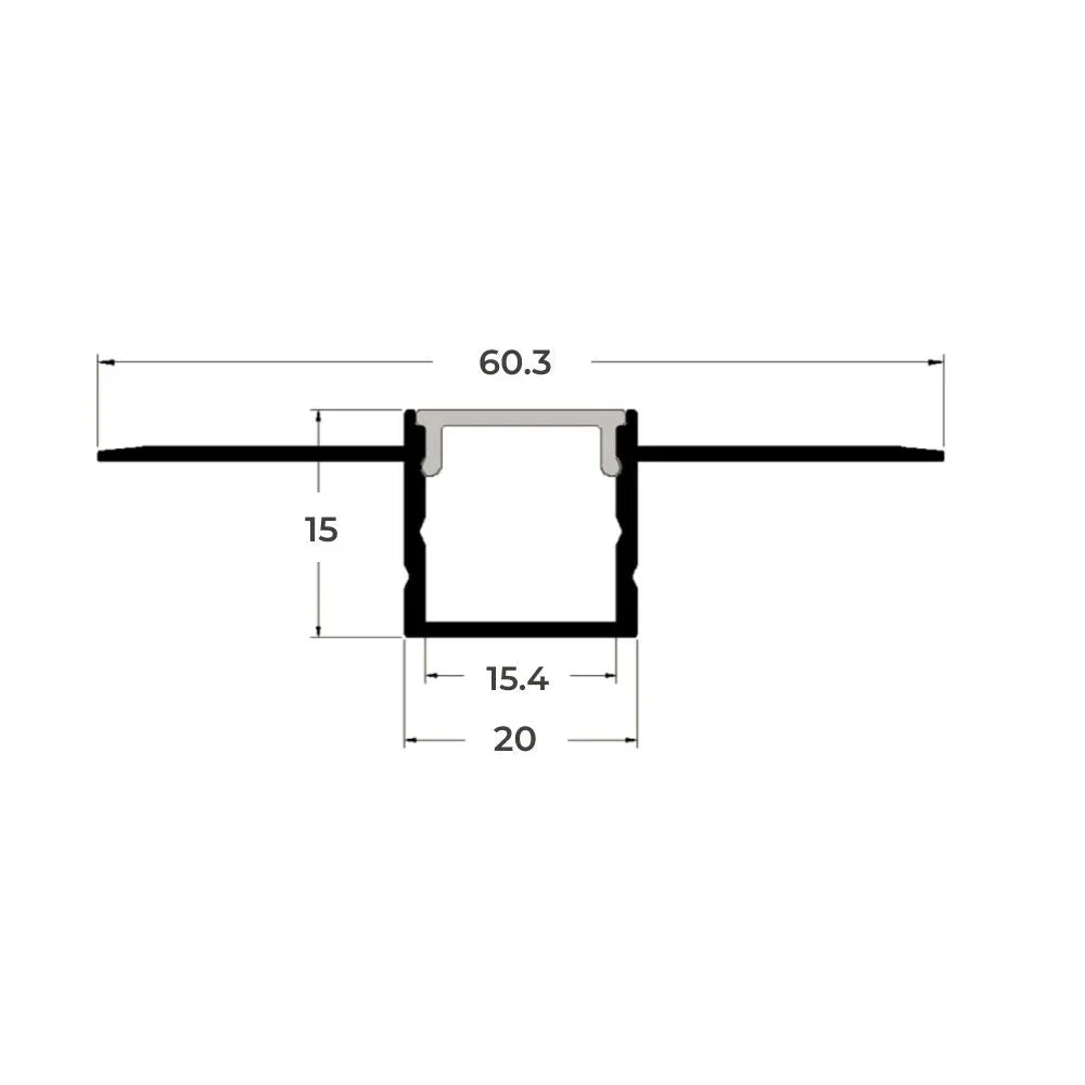 Bendable Plaster in Aluminium Profile For LED Strip 2 & 3 Metre