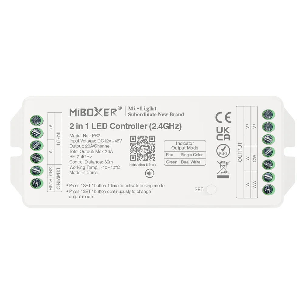 Miboxer 2 in 1 LED Controller (2.4GHz) Output Max 20A PR2
