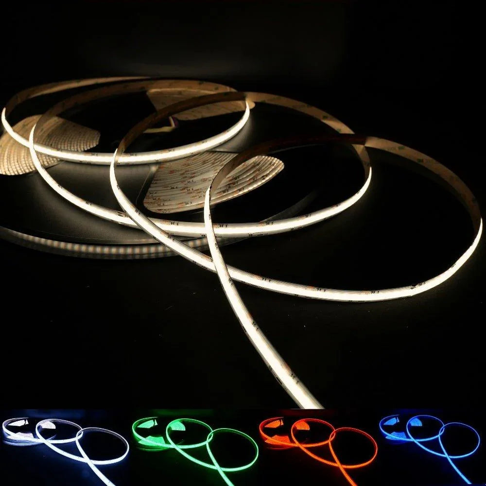 RGB CCT COB LED Strip 24V IP20 non-Waterproof 840 LEDs/m 12mm Wide - UK LED Lights
