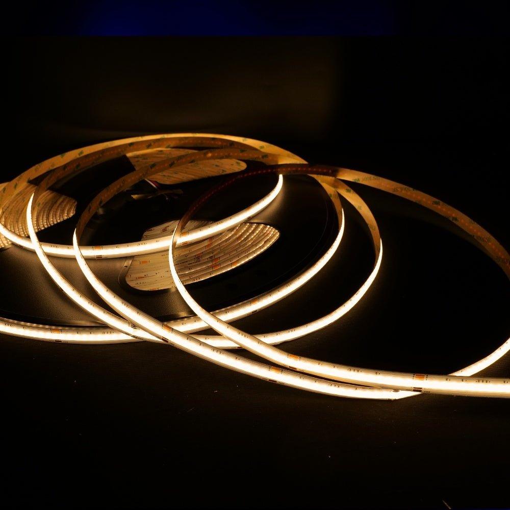 RGB CCT COB LED Strip 24V IP20 non - Waterproof 840 LEDs/m 12mm Wide - House of LEDS