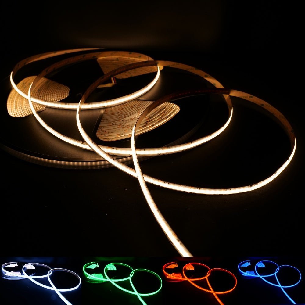 RGB CCT COB LED Strip 24V IP20 non - Waterproof 840 LEDs/m 12mm Wide - House of LEDS