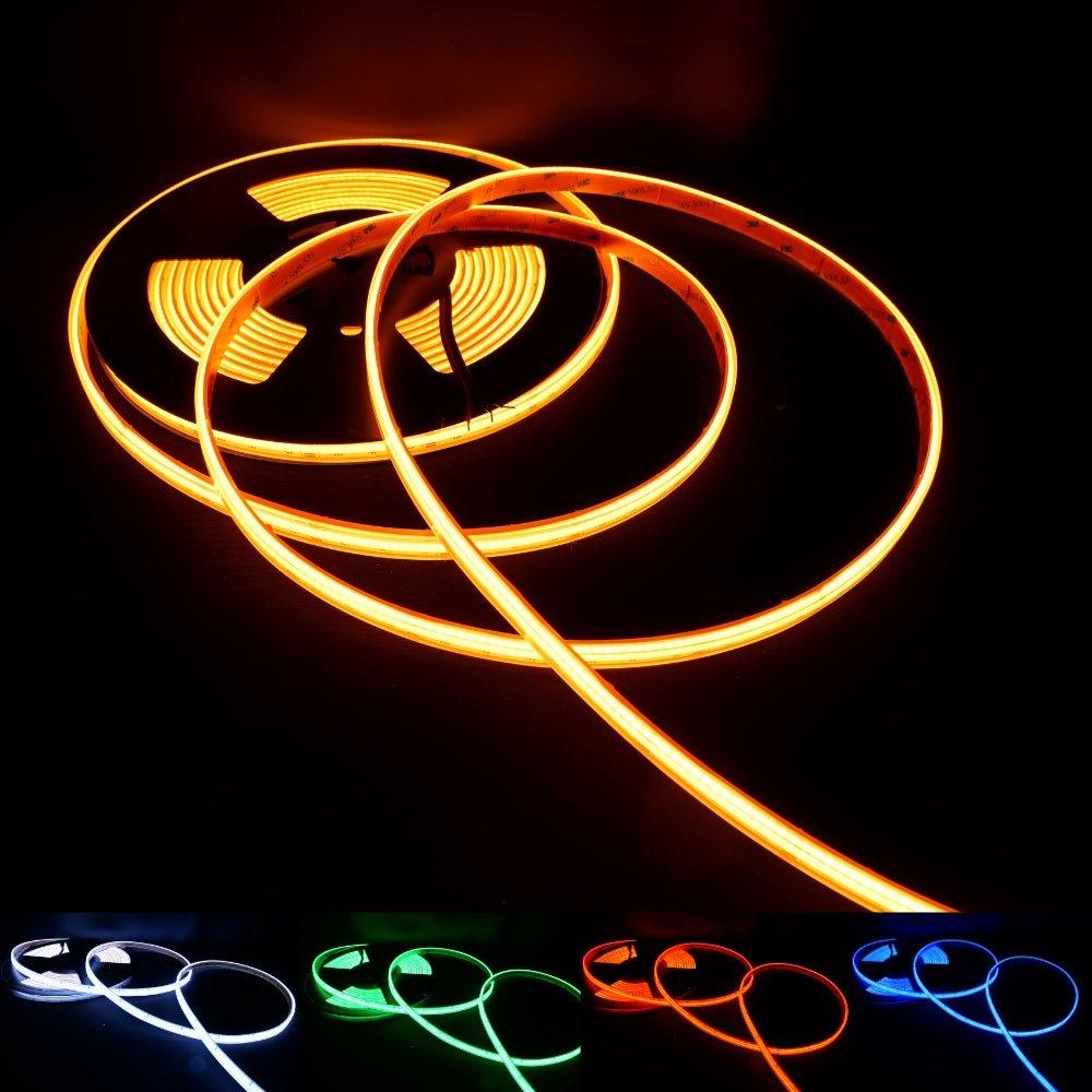 RGB COB LED Strip 24V IP20 non - Waterproof 576 LEDs/m 8mm wide - House of LEDS