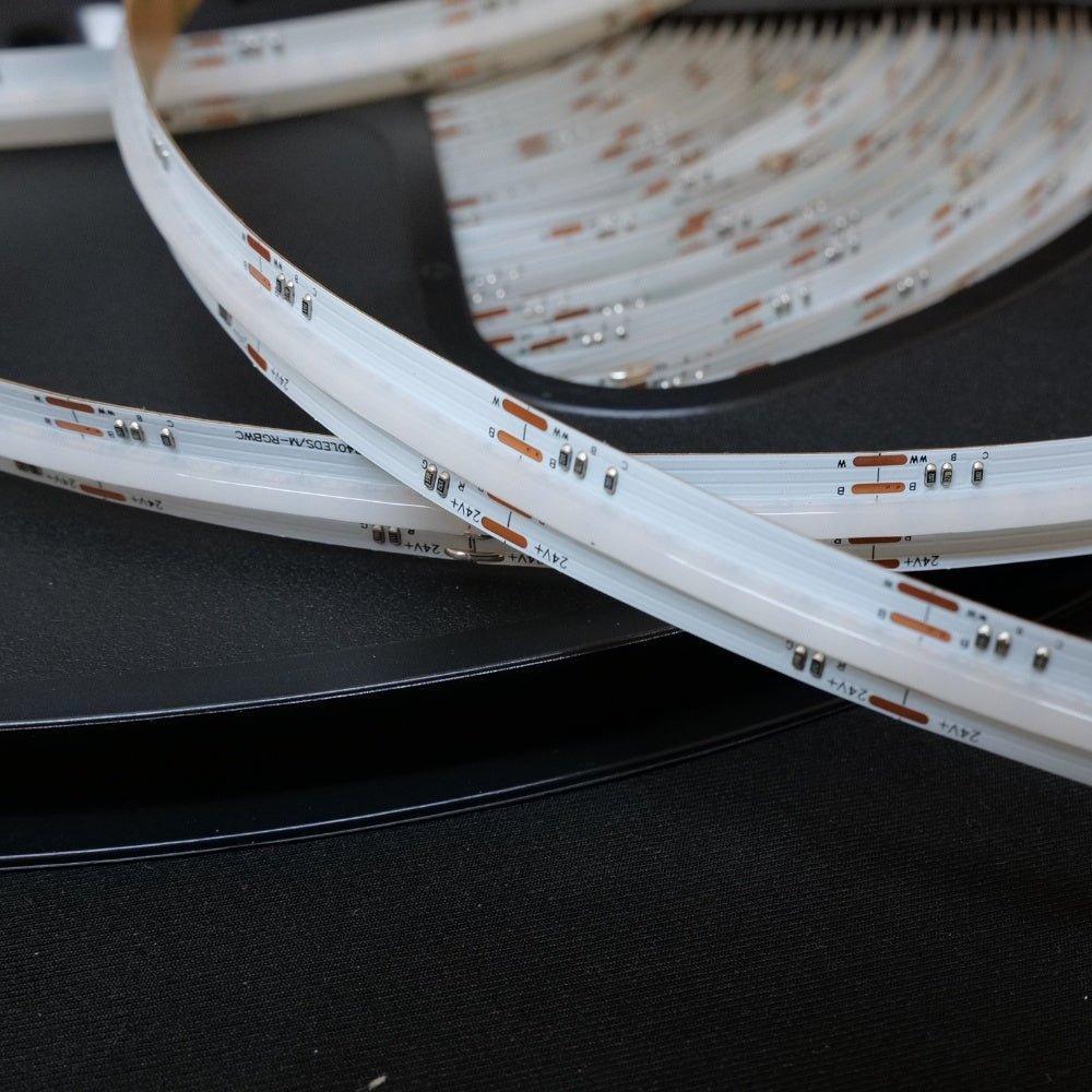 RGB COB LED Strip 24V IP20 non-Waterproof 840 LEDs/m 10mm wide - UK LED Lights