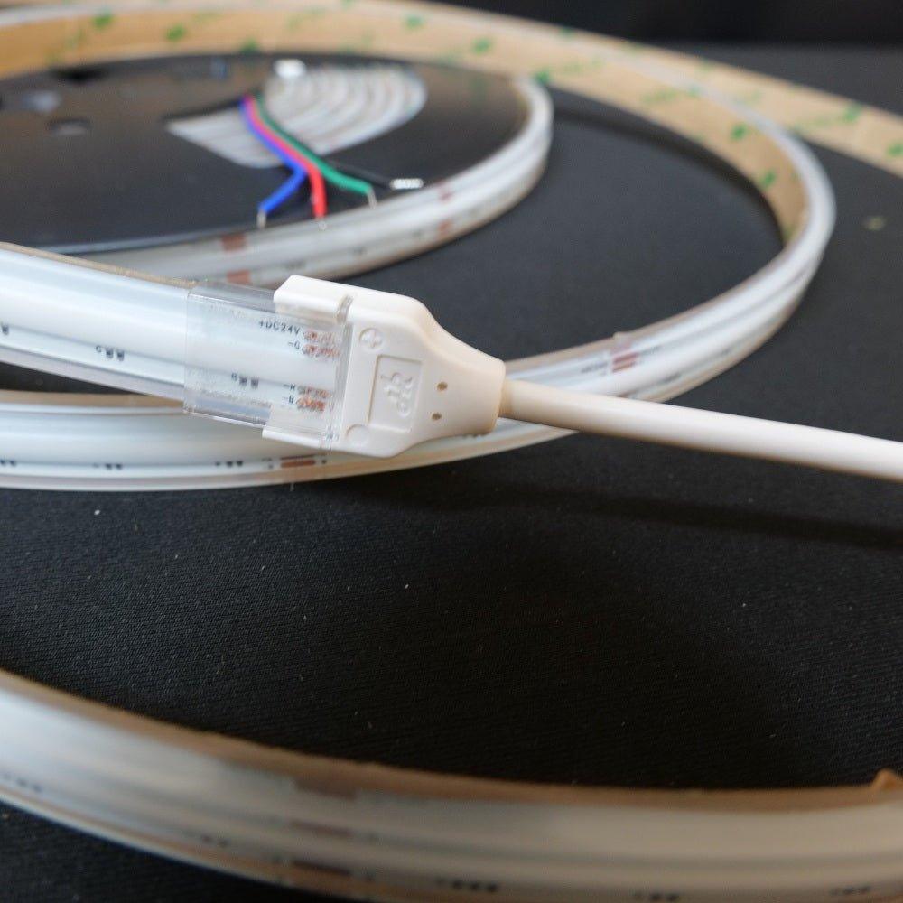 RGB COB LED Strip 24V IP67 Waterproof 840 LEDs/m 5cm Cut - House of LEDS
