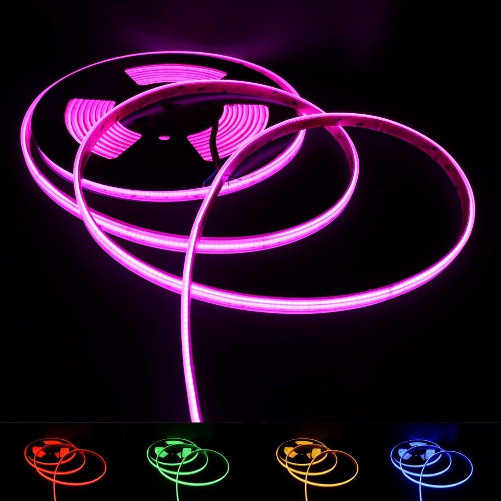 RGB COB LED Strip 24V IP68 Waterproof 840 LEDs/m 5cm Cut - House of LEDS