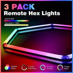 RGB Hexagrid LED Hexagon Ultrabright LED Multicolour Hex Lights - Five Hex Grid - UK LED Lights