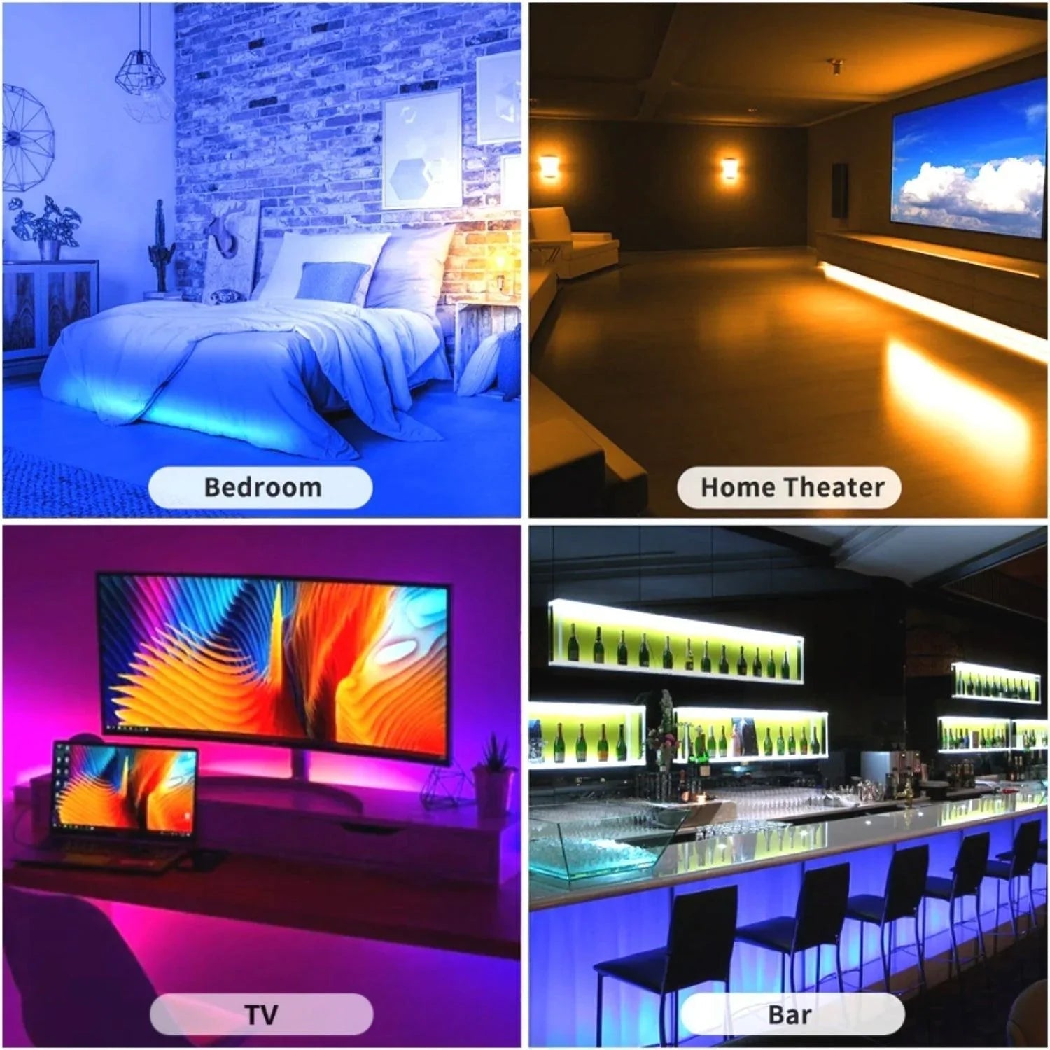 RGB LED Strip 12V 5050 IP20 Non-Waterproof 60LED/m 5 metre Kit - UK LED Lights
