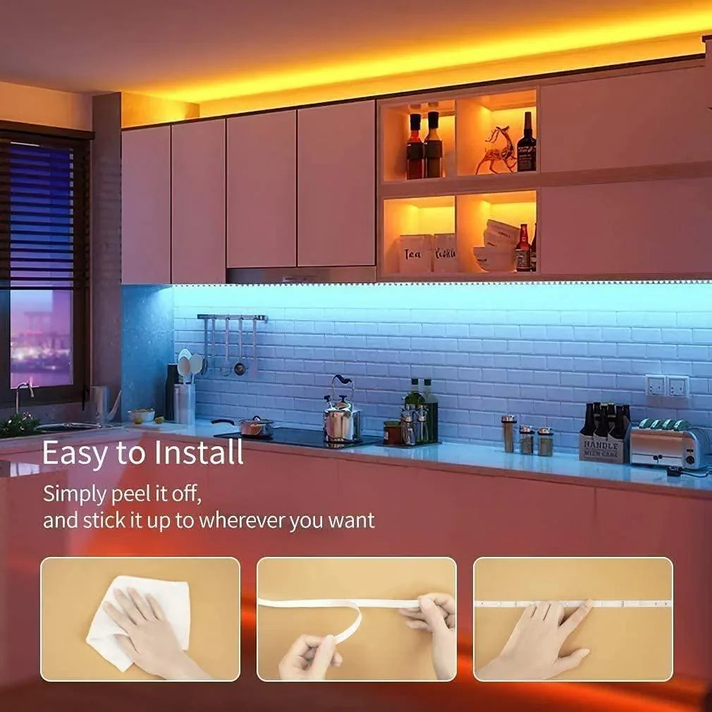 RGB LED Strip 12V IP20 Non-Waterproof 300LEDs 10 Metre WiFi Wireless Control Kit - UK LED Lights
