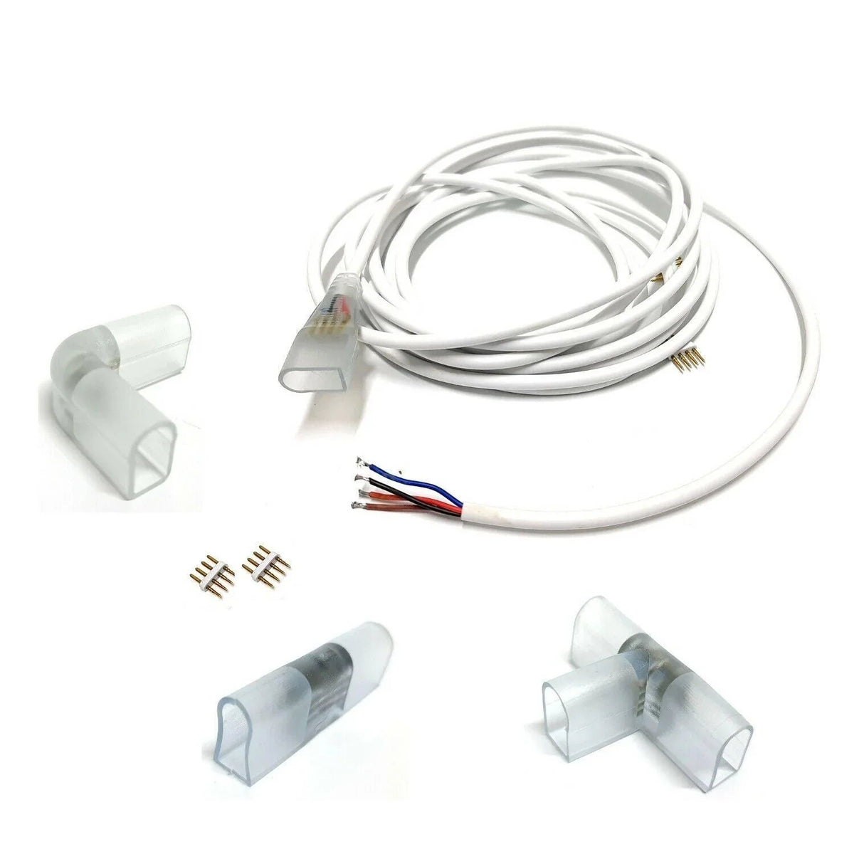 Rgb Led 4pin RGB LED Strip 60 LEDs/m 220V 240V Accessories 4pin T/ L/ Corner Straig ...