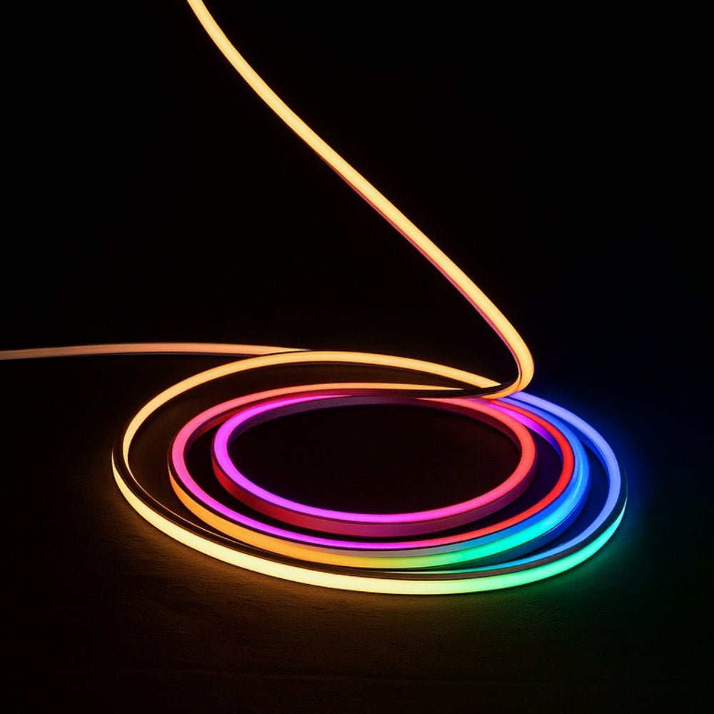 RGBW (3000K) LED Neon Flex 13x13mm IP67 Waterproof 48V 20 Metre - House of LEDS