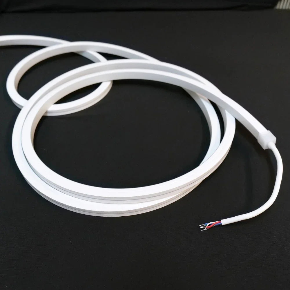 RGBW (3000K) LED Neon Flex 13x13mm IP67 Waterproof 48V 20 Metre