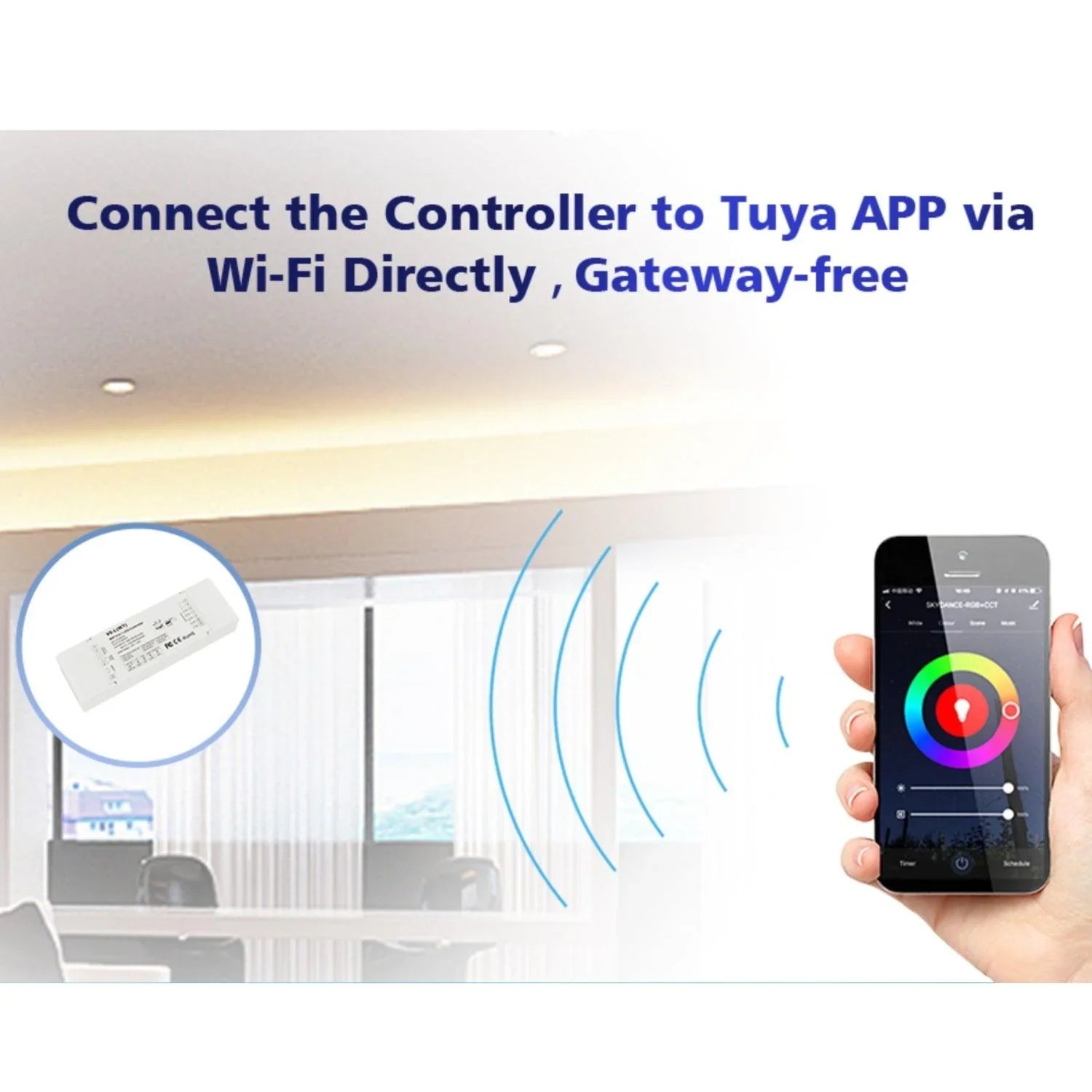 Skydance 12-48VDC 5CH*6A WiFi & RF 5 in 1 LED Controller V5-L(WT) with R8 Remote - UK LED Lights