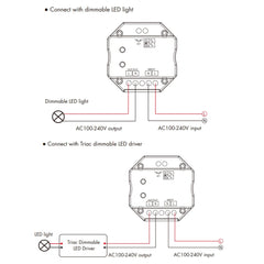 Skydance Rotary Panel WiFi Triac Dimmer TS-K(WT) BLACK