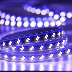 Tricolour LED Strip Light 220V 240V 5730 Warm White, Blue, Purple IP65 120LED/m Kit - UK LED Lights