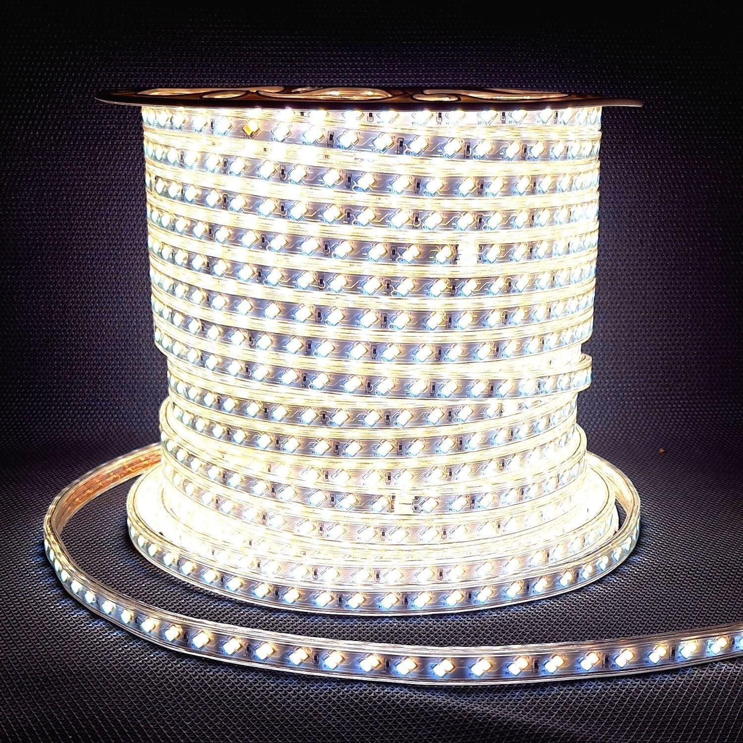 Tricolour LED Strip Light 220V 240V 5730 Warm White, Natural White, Cool White IP65 120LED/m Kit - UK LED Lights