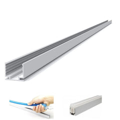 LED Neon Flex 15x25mm Aluminium Channel Mounting Track 1 Metre - ATOM LED