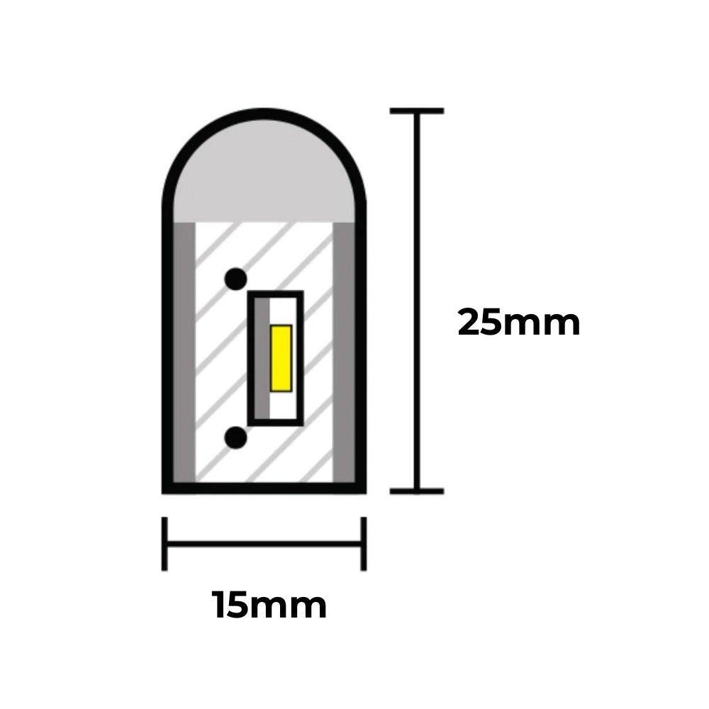 Ultra Long RGB Neon Flex 15x25mm 48V IP68 Waterproof 30 Metre - House of LEDS