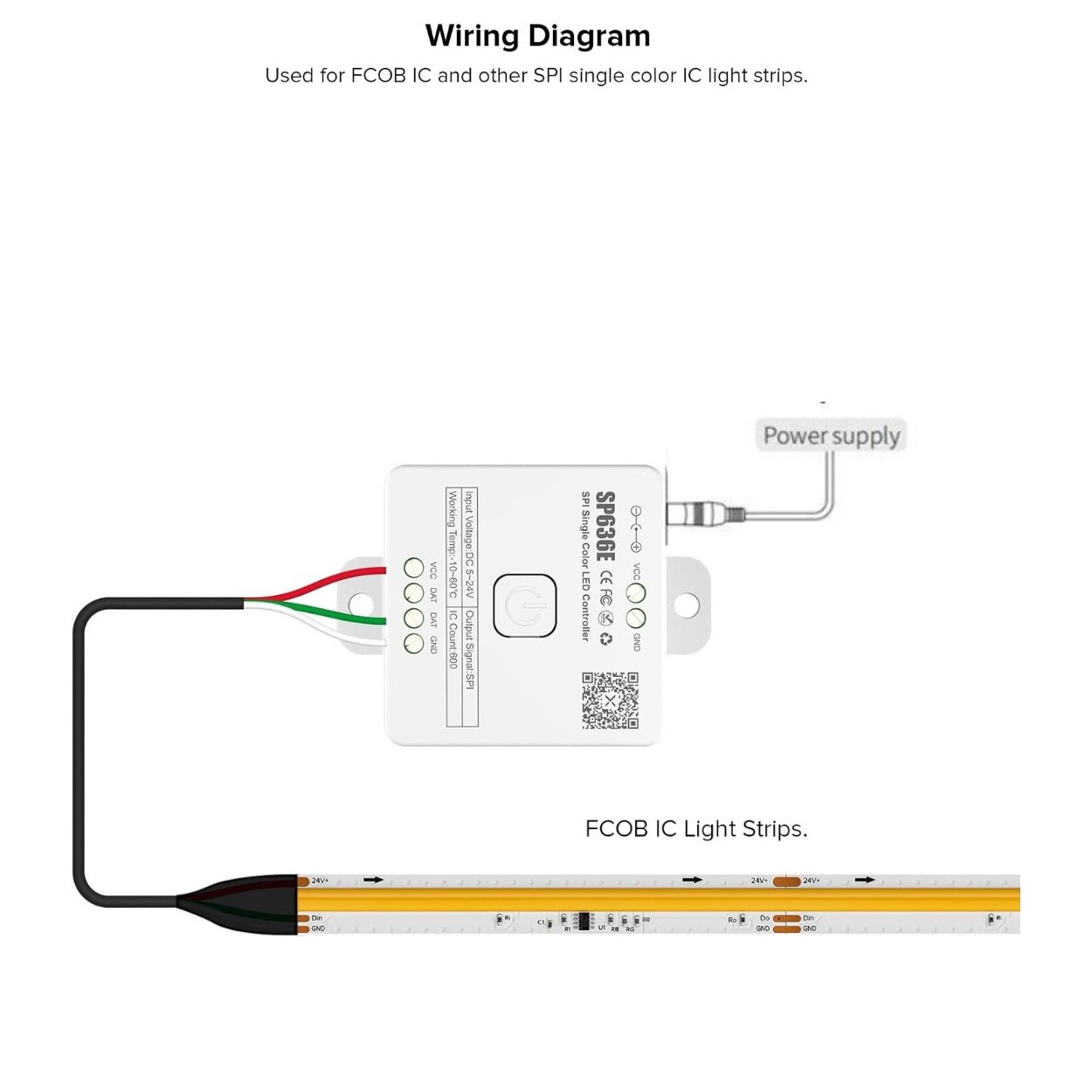 Wall Panel Controller for SP636E DC5 - 24V Addressable LED Strip Controller - House of LEDS