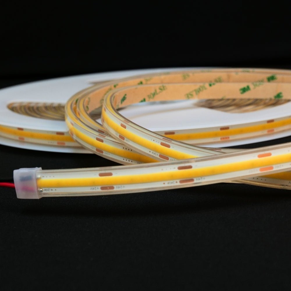 Warm White 3000K COB LED Strip 24V 384 LEDs/m IP68 Waterproof - House of LEDS